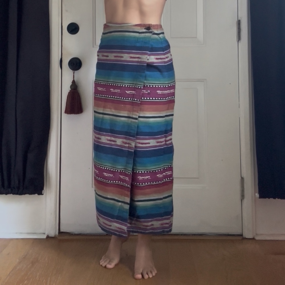 Vintage Southwestern Style Wrap Skirt - Picture 9 of 11